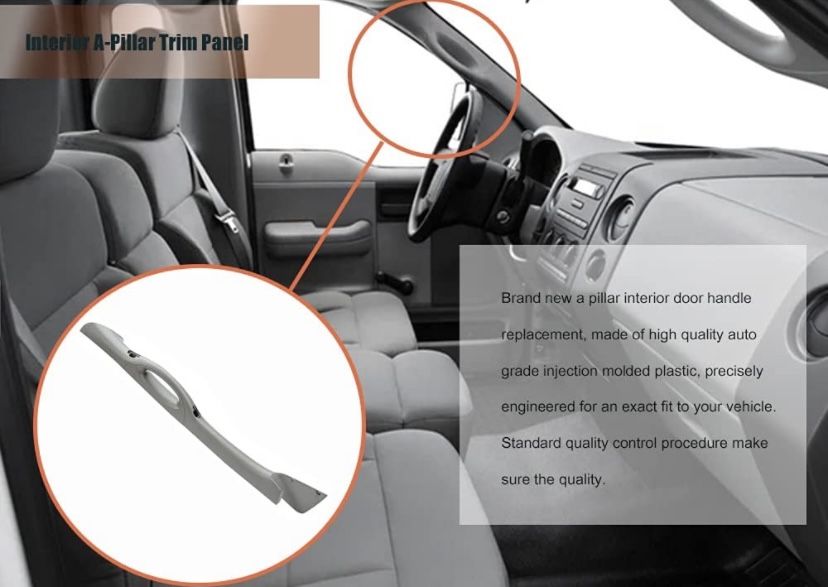 A Pillar Interior Trim Handle Left Driver Side Compatible with Ford F150 F-150 2004-2008 Lincoln Mark LT 2006-2008 A Pillar Grab Handle Assist Panel 4