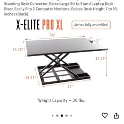 Brand New! In Box! Sit Stand Desk 