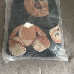 Palm Angels Palm Bear Wool Knit Sweater Black/Brown