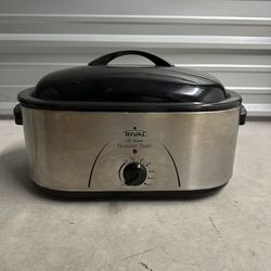 Rival 22 Quart Electric Roaster Oven Stainless Steel