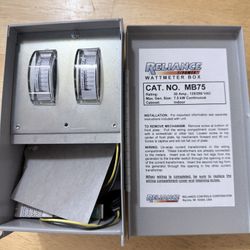 Reliance MB75 Wattmeter Box – 30 Amp, 125/250V, 7.5kW