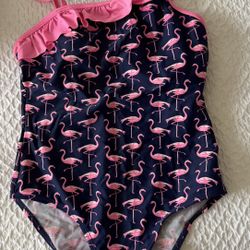 Girls Flamingo Bathing Suit 