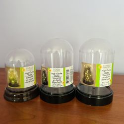 3 Plastic High Cloche Domes 