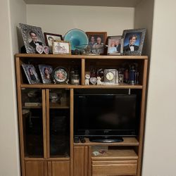 Oak TV Wall Unit