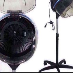 Salon Hair Bonnet Dryer w/Adjustable Height and Rolling Base