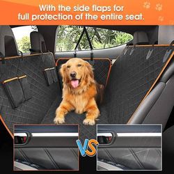 Dog Car Seat Cover - Waterproof Pet Hammock with 4 Bags Side Flap, Scratchproof and Nonslip Backseat Protection for Car, Truck and SUV  About this ite