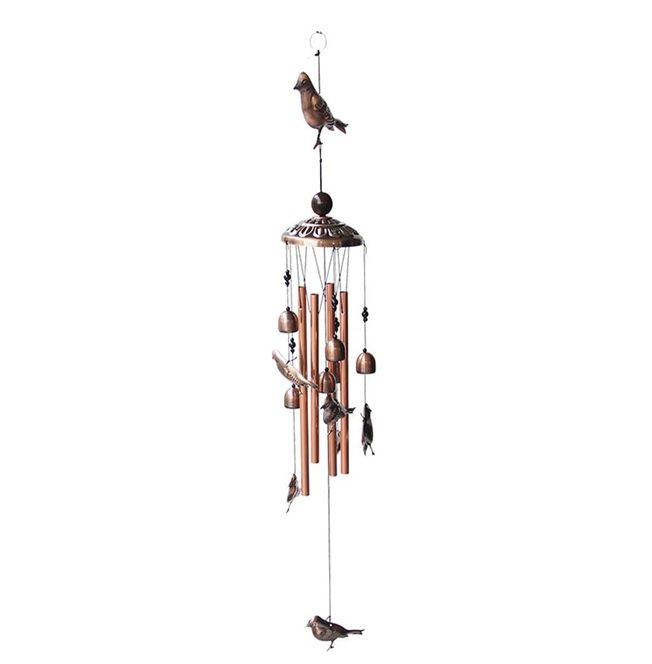 Bird Wind Chimes-4 Hollow Aluminum Tubes -Wind Bells and Birds-Wind Chime with S Hook for Indoor and Outdoor  Brand New thanks