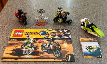 Retired LEGO World Racers Combo – Sets 8896 Snake Canyon & 30031 World Race Powerboat