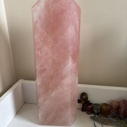 Massive Rose Quartz Tower – 18.1 lbs – Statement Crystal