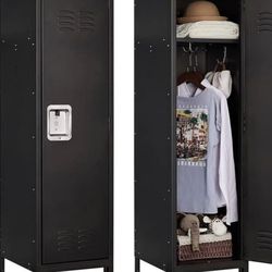 AFAIF Metal Locker with Lock,55" Storage Cabinet Steel Retro Wardrobe with Lockable Doors for Home Office Employees School Dormitory Gym (1 Door)