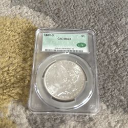 1883 O Morgan dollar CAC MS63