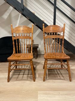 Wooden Dining Chairs, Oak