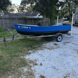 Aluminum John Boat And Trailer 650.00