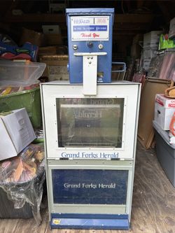 VINTAGE Coin Operated Newspaper Vending Machine w/ Keys