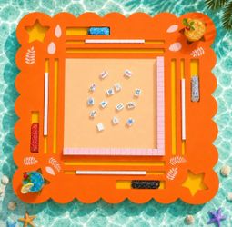 Mahjong Set with Orange Game Board