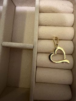 925 sterling silver heart gold plated pendant (NEW)