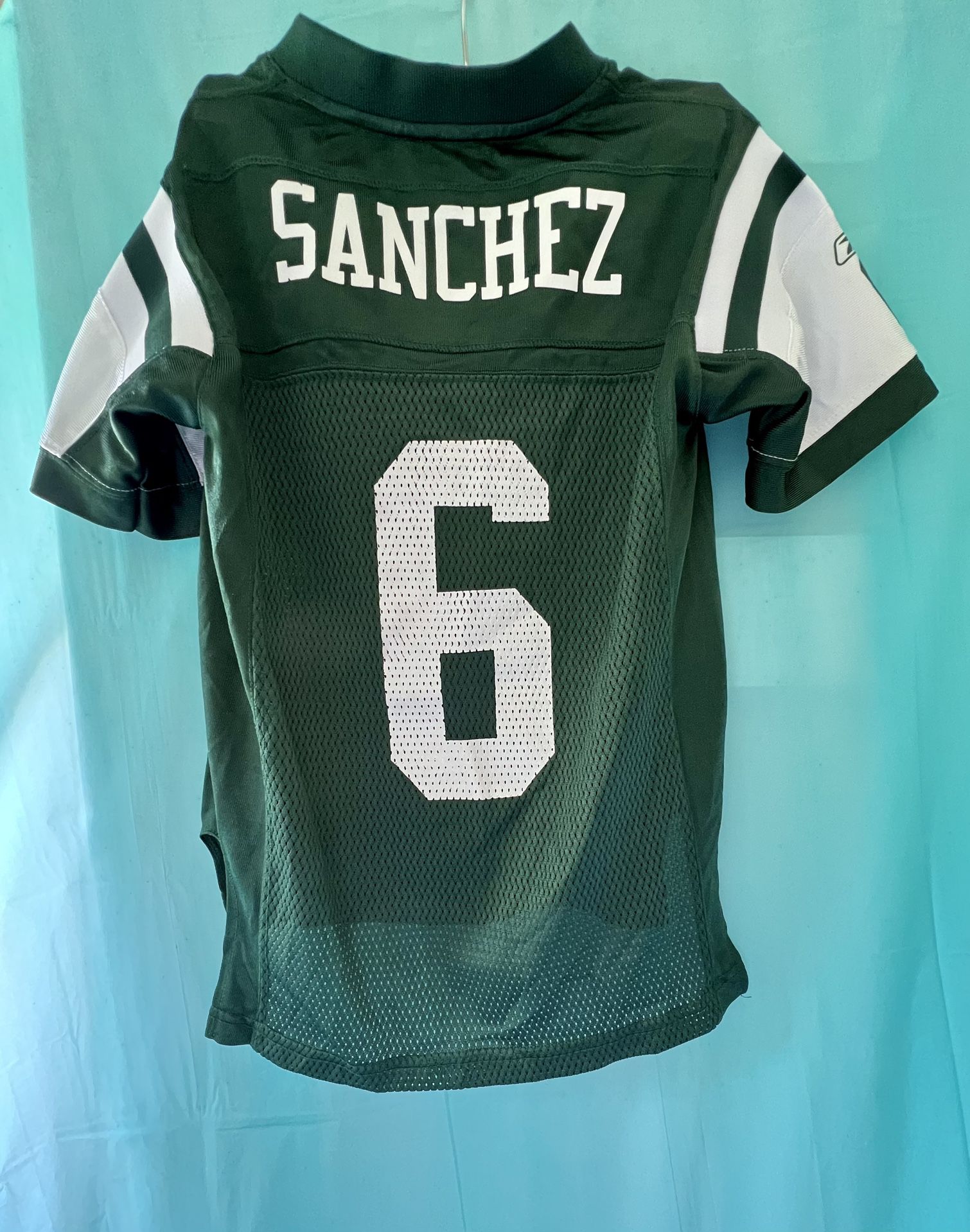 Reebok on Field #6 Mark Sanchez New York Jets Jersey (S)