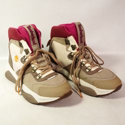 Timberland Euro Hiker Boots Sneakers Shoes Womens Size 10 Brown Beige Tan Pink