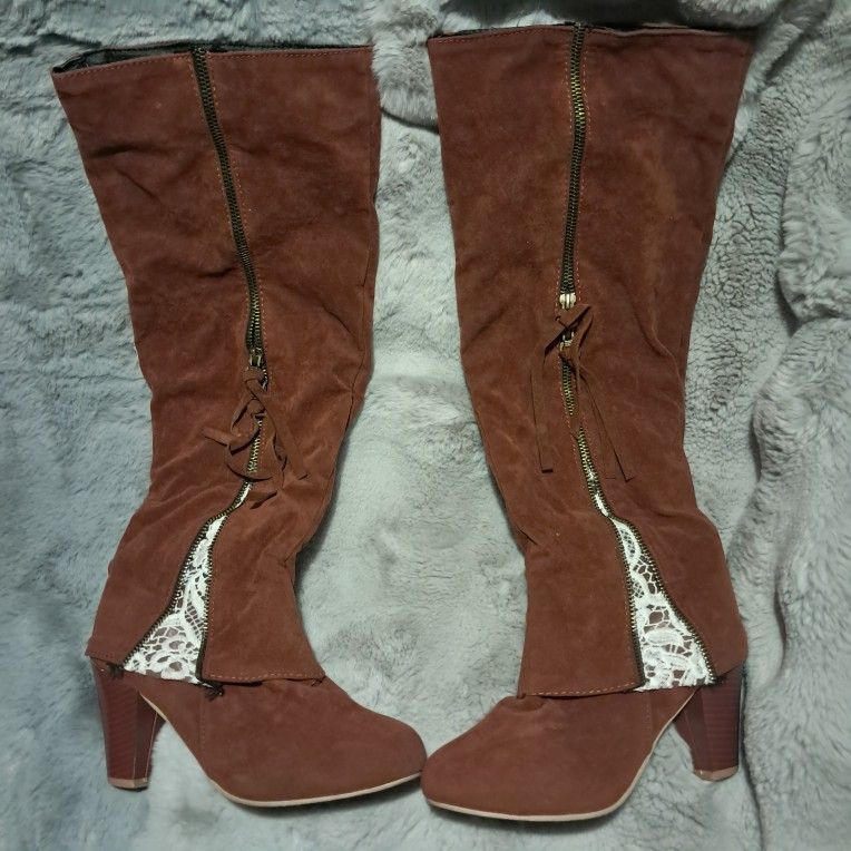 Women's Brown Suede Boots