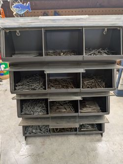 Container full of nails