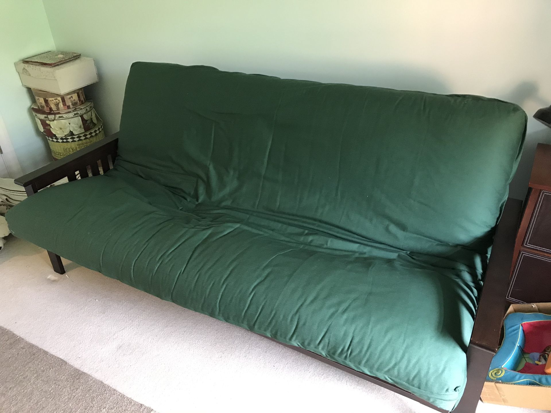 Futon with wooden frame