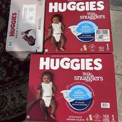 Huggies  Size 1 Over 400 Diapers For $70 OBO 