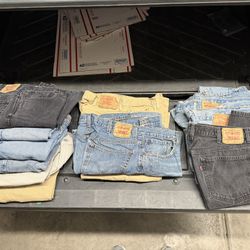 11 Pairs Of Levi Jeans Sz 40x30 