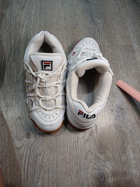 Filla Tenis De Mujer Blancos 8 1/2