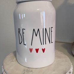 Rae Dunn “Be Mine” Canister