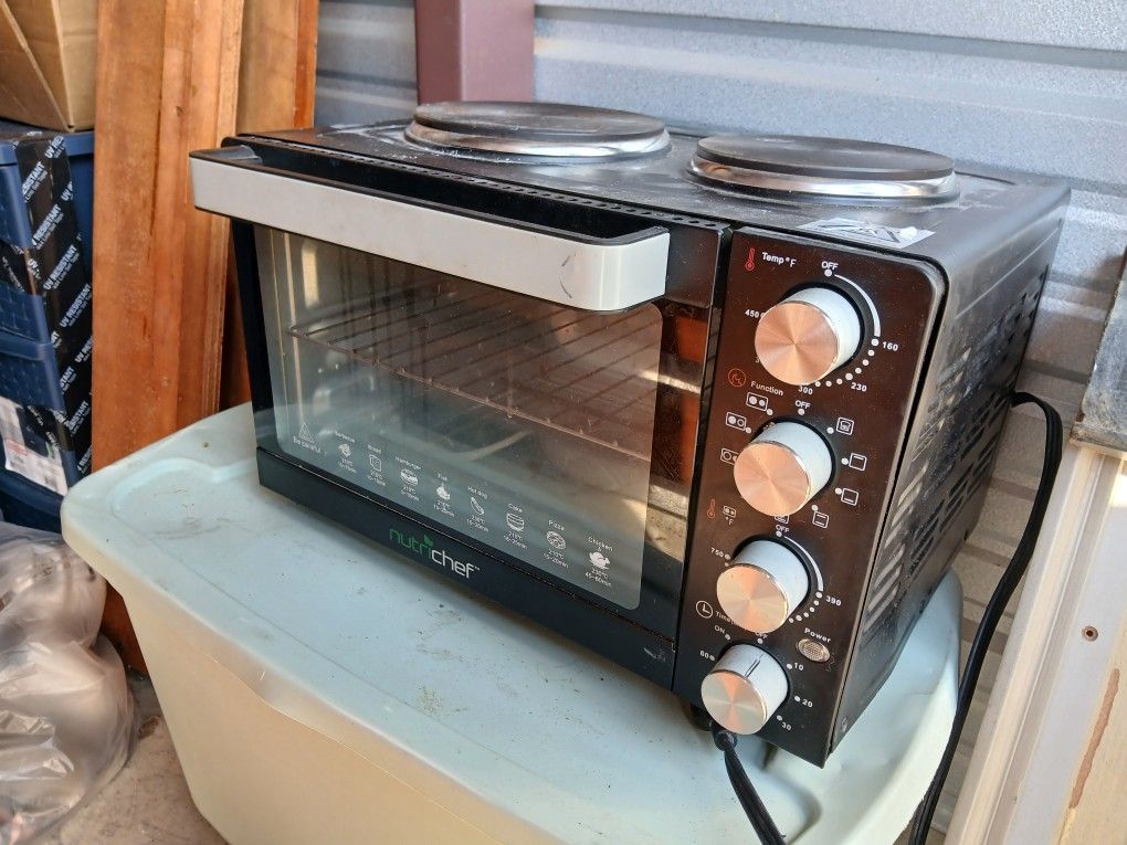 Nutichef 30 Quart Kitchen Convection Oven And 2 Burner Cooker
