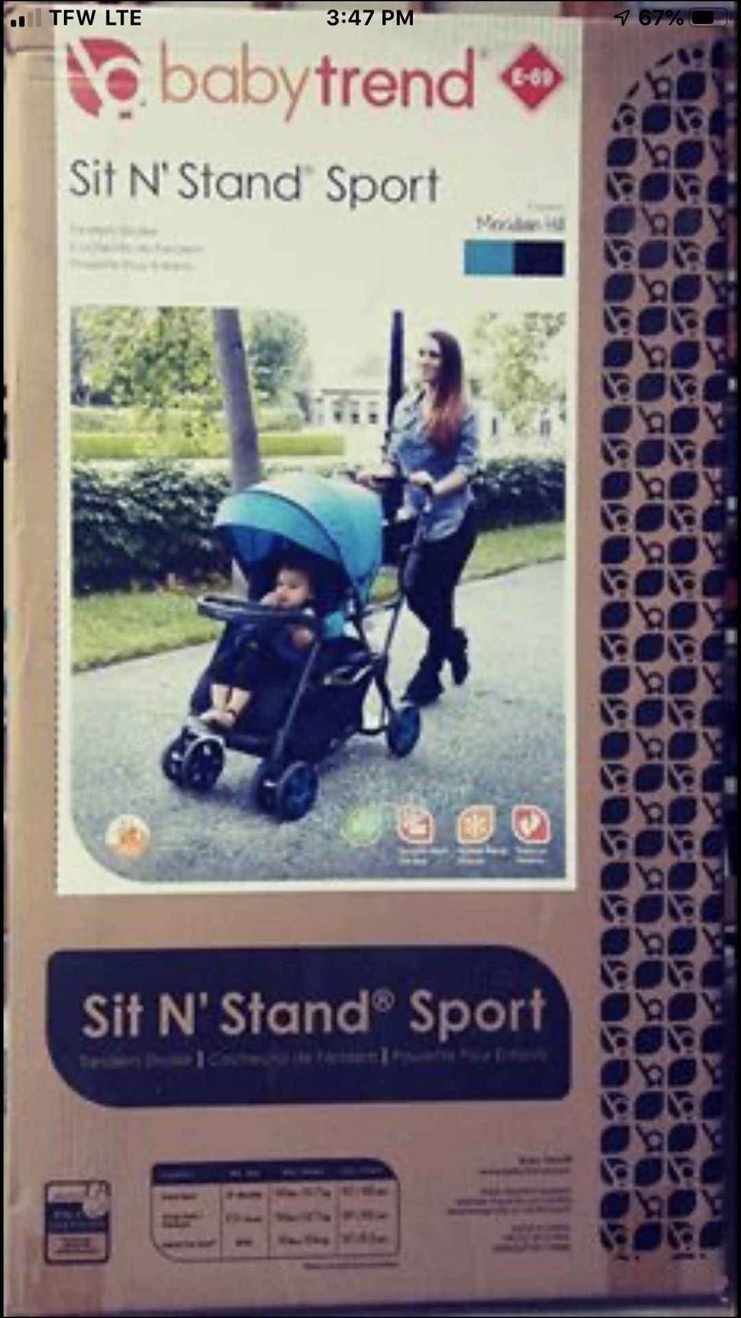 Baby Trend Sit N’ Stand Sport Double Stroller