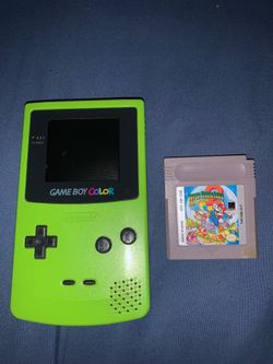 Gameboy color with a Mario game