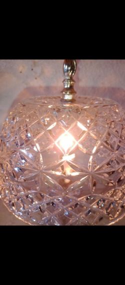 $45 real crystal side table lamp good condition firm on price