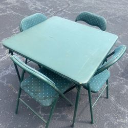 Card Table And 4 Chairs