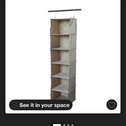 6 Shelf Hanging Closet Organizer