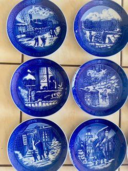 Royal Copenhagen Christmas Collector Plates Set of 6