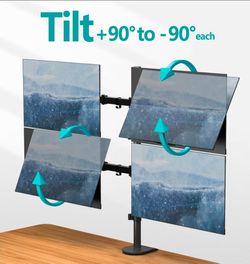 Quad Monitor Stand, 4 Monitor Mount for 13 to 32 inch Computer Screens
