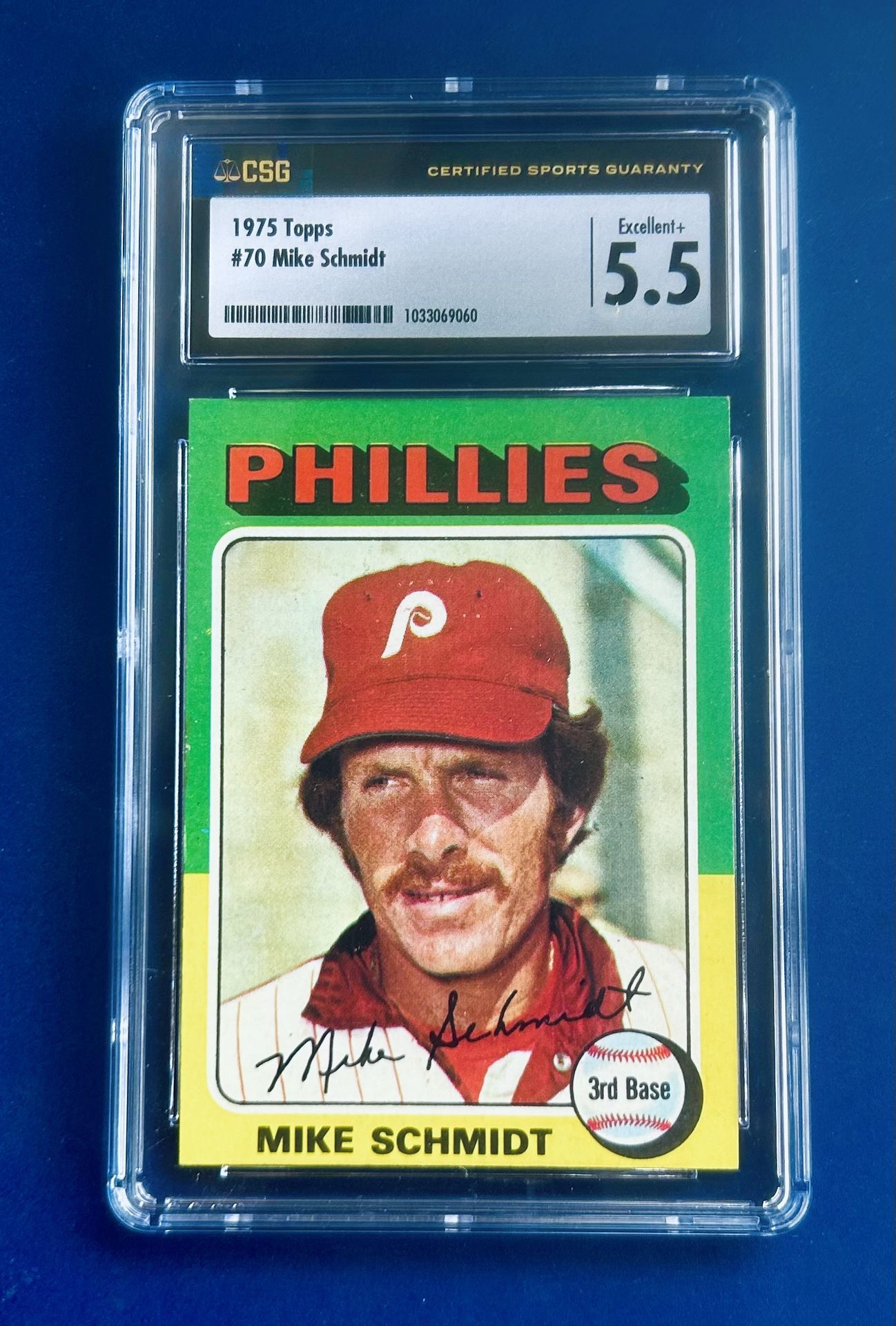 1975 Topps Mike Schmidt Baseball Card Graded CSG 5.5