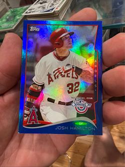 2014 Topps Opening Day Josh Hamilton Blue Foil Card