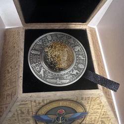 2019 2oz Silver Treasures Of Egypt With Box & Coa