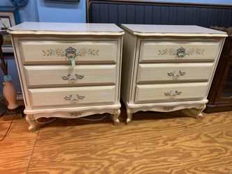 Pair Of Large French Provincial Nightstands 