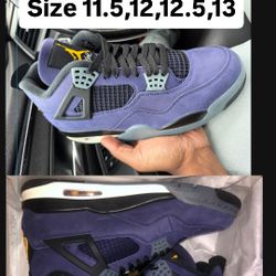 JORDAN 4 LAKERS IMPERIAL MEN SIZE 11.5,12,12.5,13