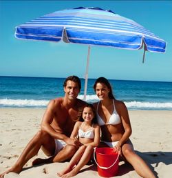 Lottafun stripe 7 foot Beach umbrella