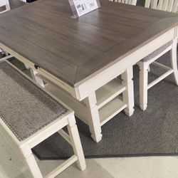 [OM] 🟪 Only $45 initial then take it home 🏡 Brand New Bolanburg Dining Set 