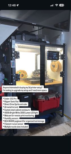 Ender 3 S1 Pro + Steel Cabinet Enclosure
