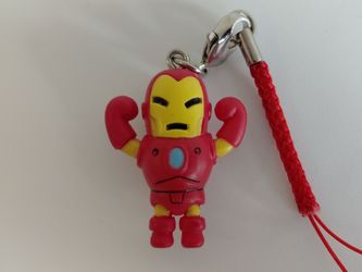 Tokidoki Frenzies Marvel Iron Man Zipper Pull Phone Charm Strap NEVER USED