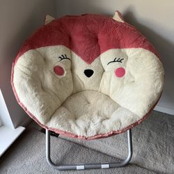 kids plushy foldable saucer chair