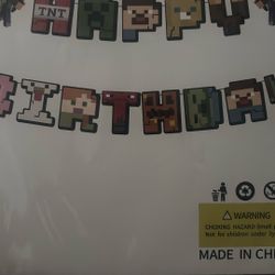 Minecraft Party Decoration