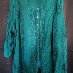 Catherine's 2x blouse green 💚