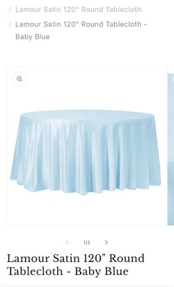 Mantel Redondo Color Baby Blue Size 120”